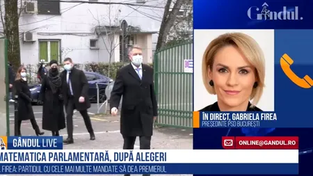 GÂNDUL LIVE. Gabriela Firea, despre numirea premierului: Iohannis și PNL nu înțeleg mesajul românilor și se agață de putere! Președintele a abordat cu stângul problematica post-alegeri și a greșit față de electorat - VIDEO