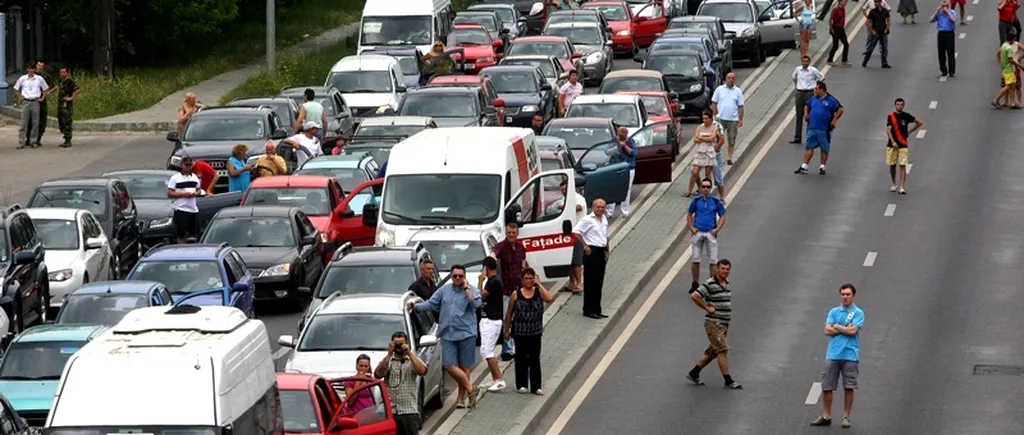 Circulație rutieră dificilă pe DN 1, pe sensul de mers către Brașov
