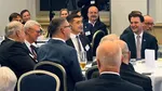 George Simion, alături de viceprim-miniștrii Cehiei, Karel Havlíček şi Petr Macinka, la evenimentul „Together Stronger!”, de la Praga