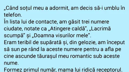 BANCUL ZILEI | „Atingere caldă”, „Lacrimă scumpă” și „Doamna visurilor mele”