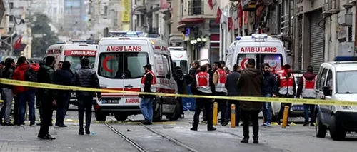 EXPLOZIE puternică pe una dintre cele mai aglomerate străzi din Istanbul. 5 morți și peste 30 de răniți, într-un atac kamikaze