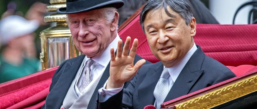 Împăratul Naruhito și împărăteasa Masako ai JAPONIEI, într-o vizită de stat la Londra. Regele Charles și regina Camilla au întâmpinat cuplul imperial