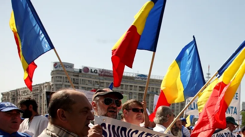 Restricții de circulație în Piața Victoriei din Capitală, joi, la protestele sindicaliștilor CFR