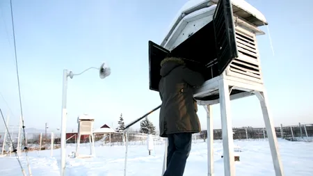 Cea mai scăzută temperatură din țară, minus 8 grade Celsius, la Miercurea Ciuc