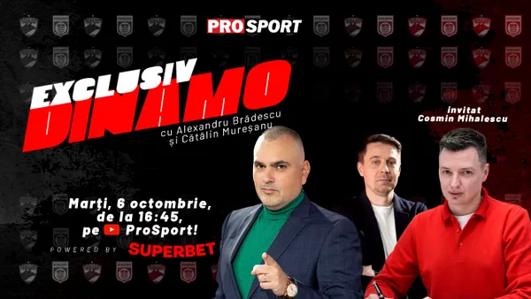 EXCLUSIV DINAMO, azi de la 16:45. Adevăratele planuri ale șefilor de la Dinamo. Cosmin Mihalescu, invitat special