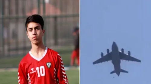 Un junior al echipei naționale de fotbal din Afganistan a murit zdrobindu-se de pista aeroportului din Kabul, după ce a căzut de pe un avion al SUA