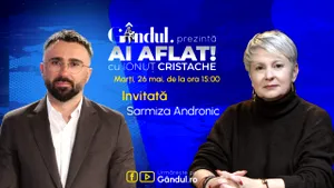 „Ai Aflat! cu Ionuț Cristache” începe marți, 26 mai, de la ora 15.00, live pe Gândul. Invitată: Sarmiza Andronic