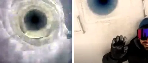 Acest bărbat a aruncat o cameră de filmat, într-o gaură adâncă de 93 de metri, sub ANTARCTICA, și a făcut o descoperire ireală. Iată imaginile!