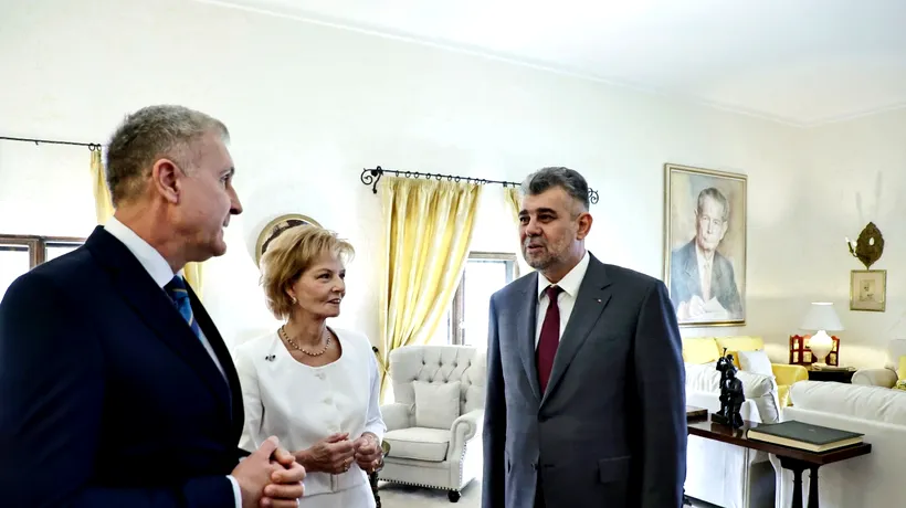 Vizita premierului Marcel Ciolacu la Palatul Elisabeta: „Casa Regală este un reper al patriotismului și al dragostei de țară”