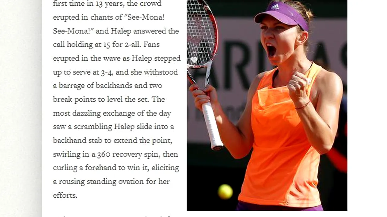 Reacția Tennis Magazine după finala jucată de Halep: La cum a jucat ar fi învins majoritatea sportivelor