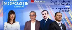 „În Opoziție cu Denise Rifai” începe joi, 19 septembrie, de la ora 21.30, live pe Gândul. Invitați: Doru Bușcu, Mirel Palada și Costin Ciobanu