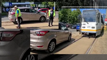 VIDEO | Un șofer din București a blocat timp de 100 de minute traficul tramvaielor 16 și 36