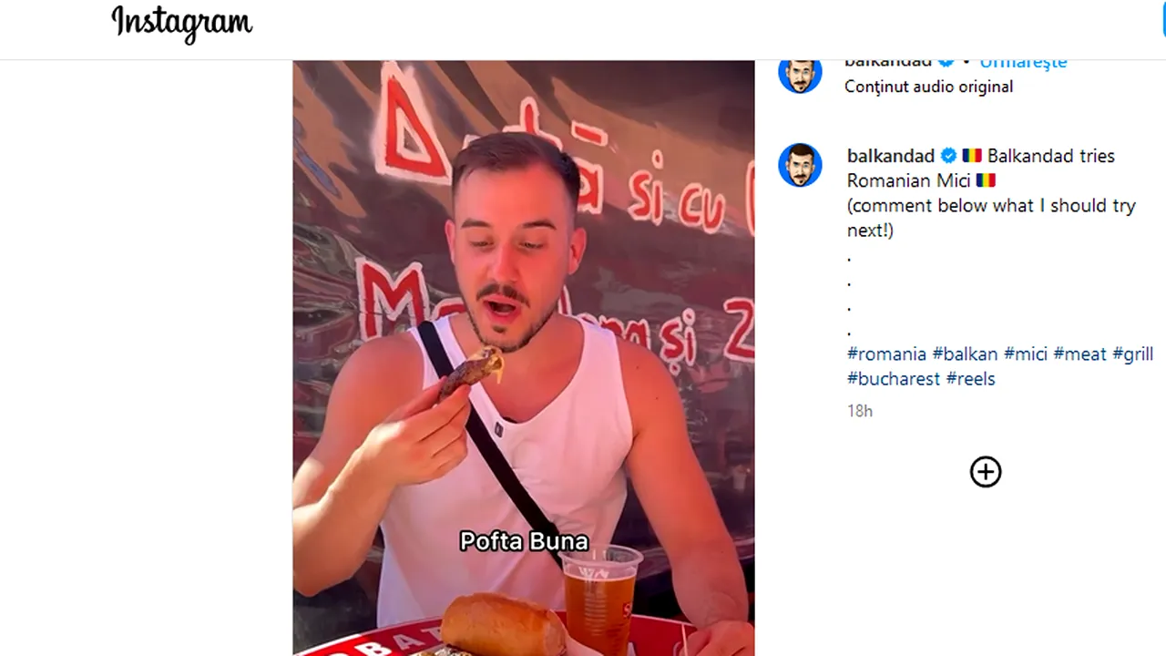 Balkan Dad, celebrul influencer sârb cu maiou și scobitoare în colțul gurii, a venit în România și a gustat MICII din Obor. Ce i-a plăcut cel mai mult