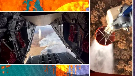 Incendiul de pădure din Mehedinți, ziua 6. Două aeronave SPARTAN au fost trimise la fața locului