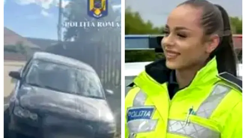 Polițista CRISTINA a oprit în trafic un șofer fără permis și posibil băut. Totul în timpul ei liber!