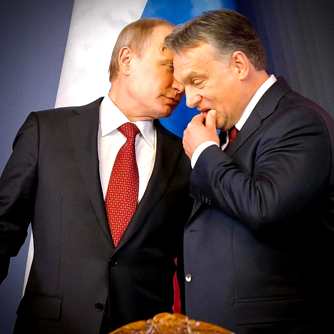 Vladimir Putin și Viktor Orban/ Sursa foto: Facebook / Eugen Tomac