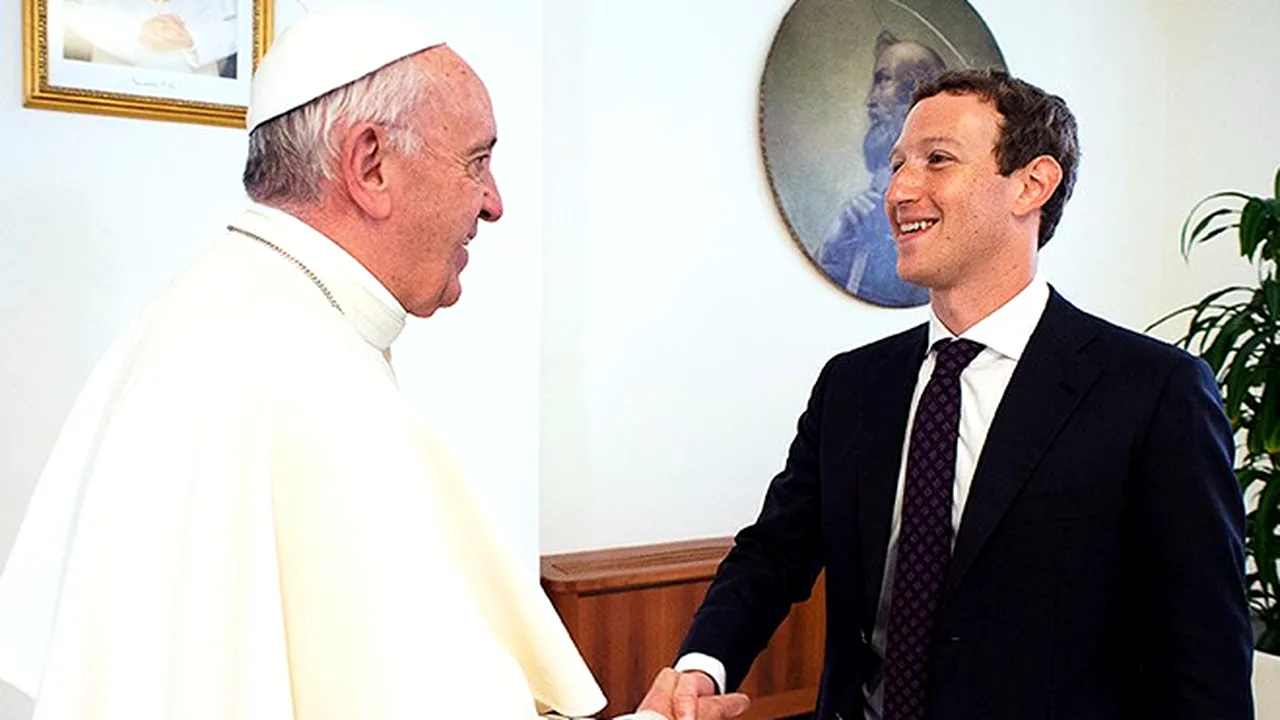 Cadoul neobișnuit pe care Zuckerberg i l-a făcut Papei Francisc