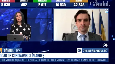 GÂNDUL LIVE. Andrei Baciu, secretar de stat în Ministerul Sănătății: Nu suntem în punctul în care să ne gândim la restricționarea măsuri implementate