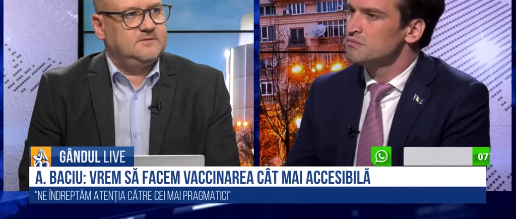 GÂNDUL LIVE | Andrei Baciu: ”Vrem să facem vaccinarea cât mai accesibilă. Ne îndreptăm acum atenția către cei mai pragmatici”
