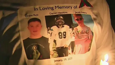 Un adolescent român a murit într-un oraș american, alături de doi prieteni, după o simplă farsă. Sute de oameni s-au adunat să-și ia rămas bun de la Jacob