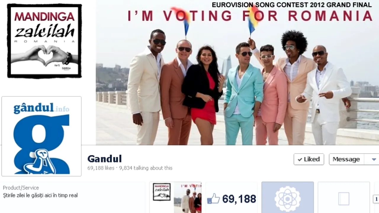 EUROVISION 2012. MANDINGA cere sprijinul fanilor pe FACEBOOK