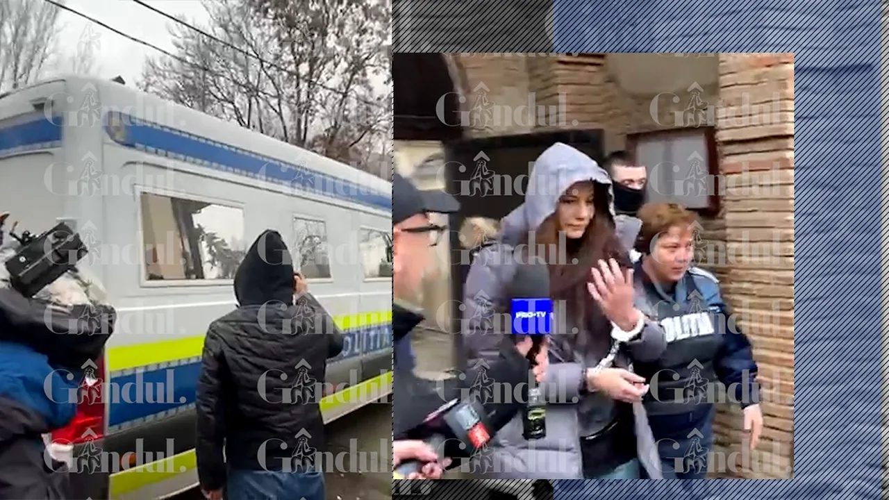 UPDATE VIDEO | Fosta polițistă implicată în dosarul fraților Tate a părăsit arestul Poliției Capitalei, pentru a participa la înmormântarea bunicului ei. „Suntem nevinovați. E un dosar fabricat din străinătate”