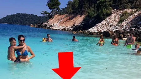 Turiștii români au rămas înmărmuriți! Ce a apărut în apele mării, pe o plajă din Thassos