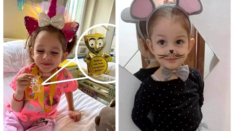Rebeca a fost diagnosticată cu o formă rară de cancer. Fetița de trei ani are nevoie urgent de tratament: „O boală nedreaptă a lovit trupul ei plăpând”
