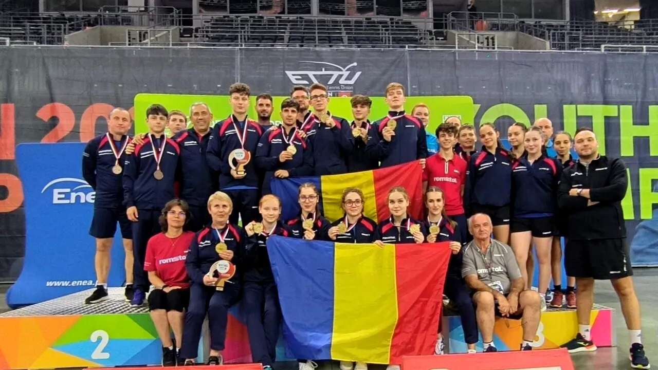 Am cucerit Europa! România, AUR la Campionatele Europene de tineret la tenis de masă