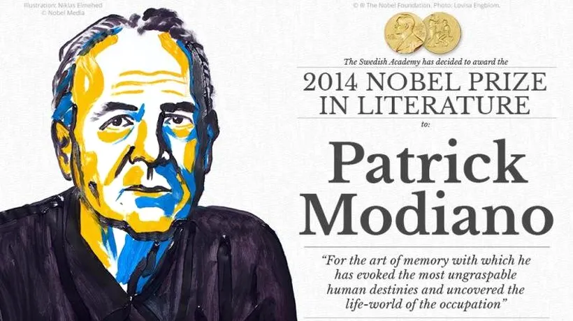 NOBEL 2014. Premiul Nobel pentru literatură a fost câștigat de scriitorul francez Patrick Modiano