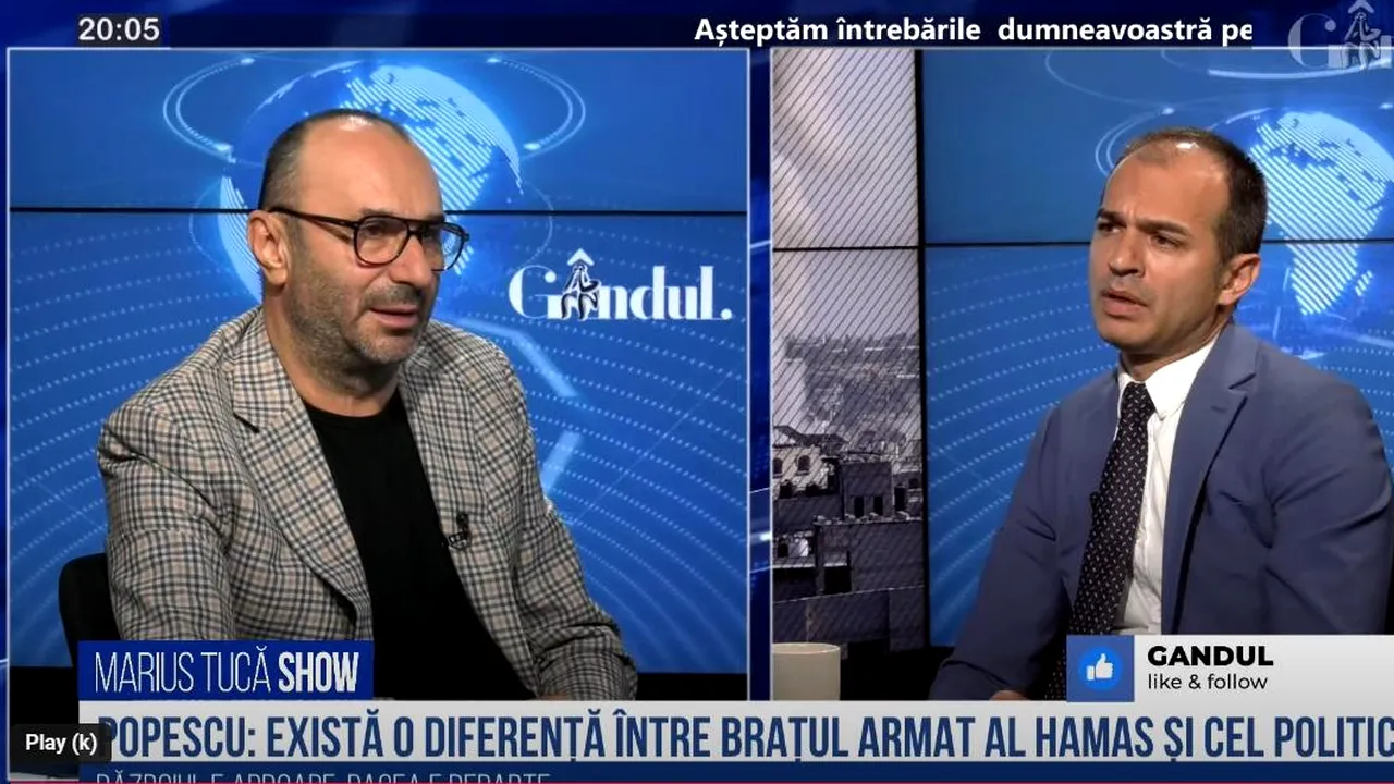 POLL Marius Tucă Show: „Care este principalul motiv al amânării invaziei terestre a Israelului în Gaza?”