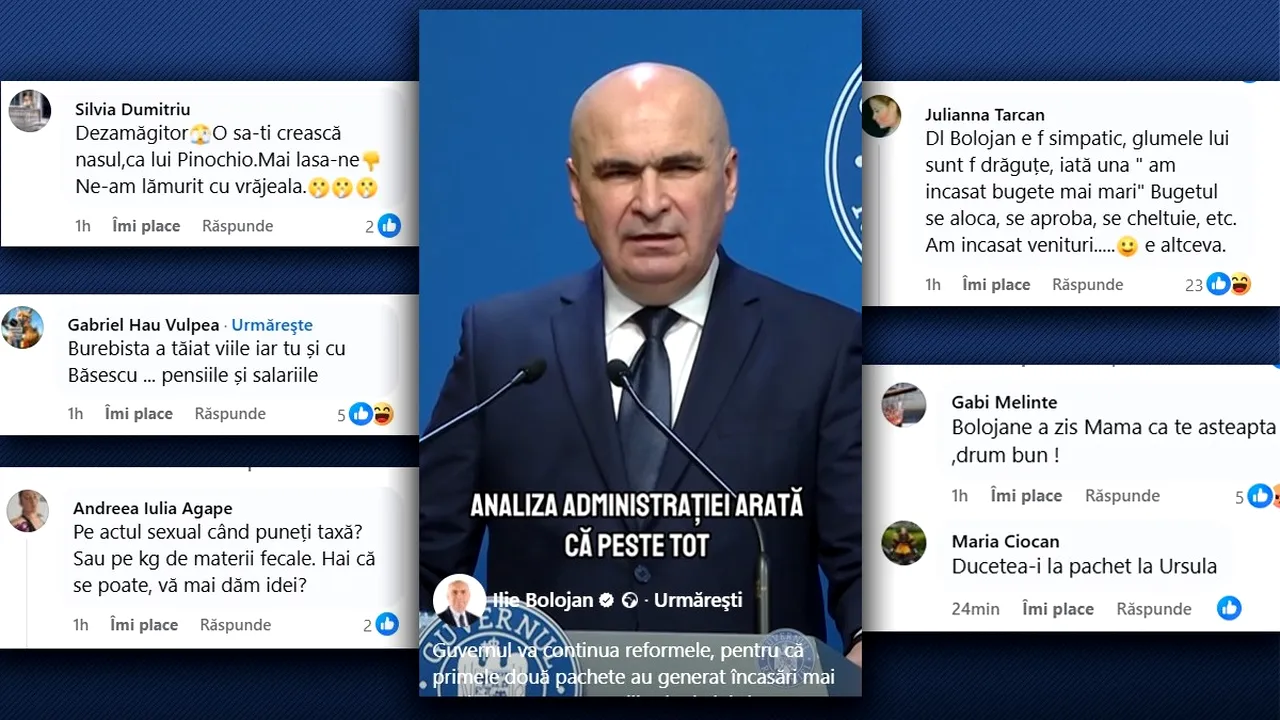 Val de glume şi ironii pe pagina oficială a premierului Bolojan, la anunţul despre “continuarea reformelor”. 