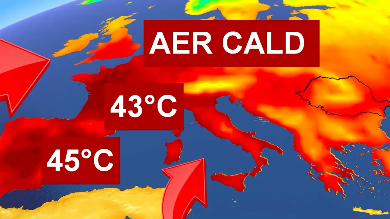 Un val mega-canicular de 45 grade Celsius se apropie de România. Meteorologii ANM, în alertă: Pe ce dată ajunge în țara noastră