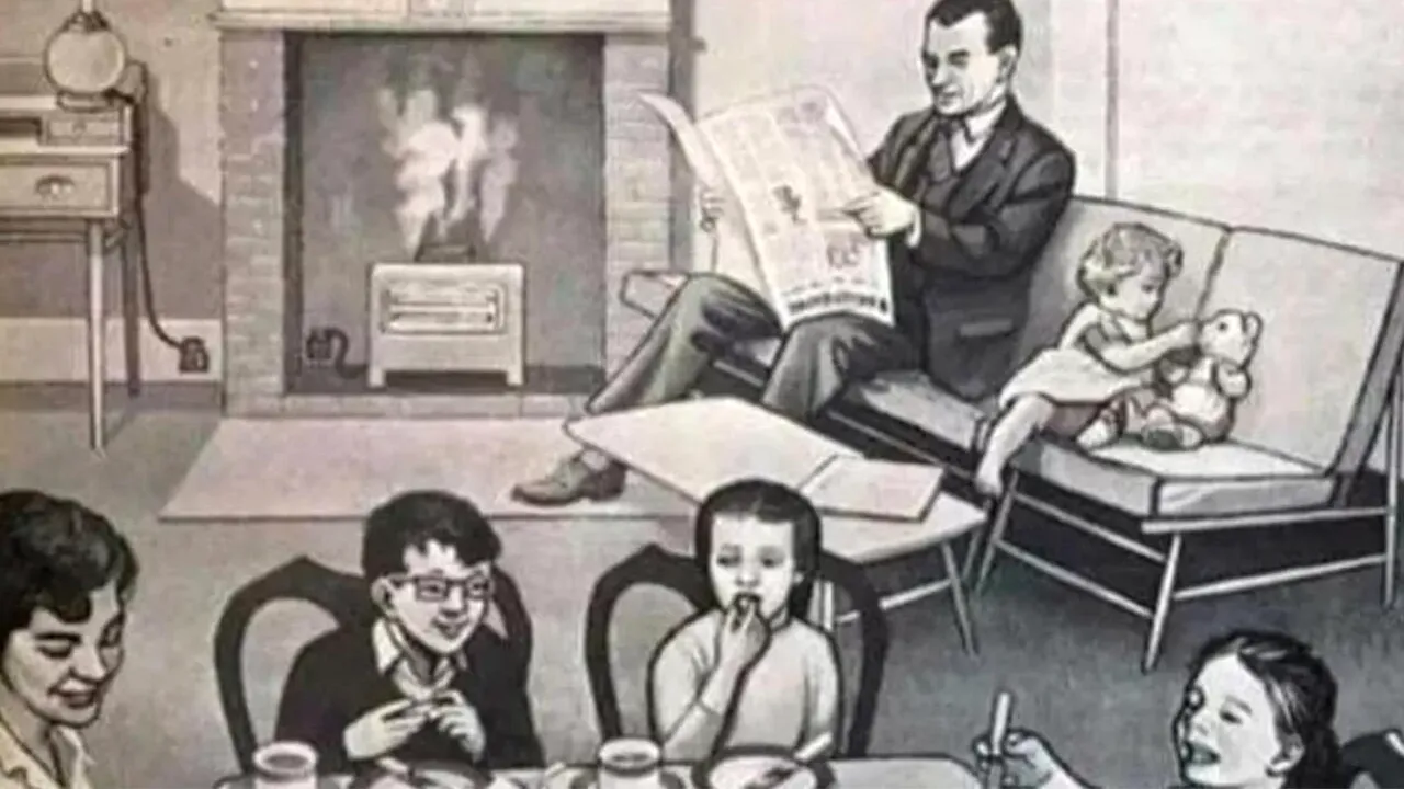 TEST de inteligență | Găsiți toate cele 12 greșeli din această poză din anul 1950!