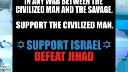 Campanie care îi asimilează pe musulmani cu sălbaticii, la metroul din New York. 