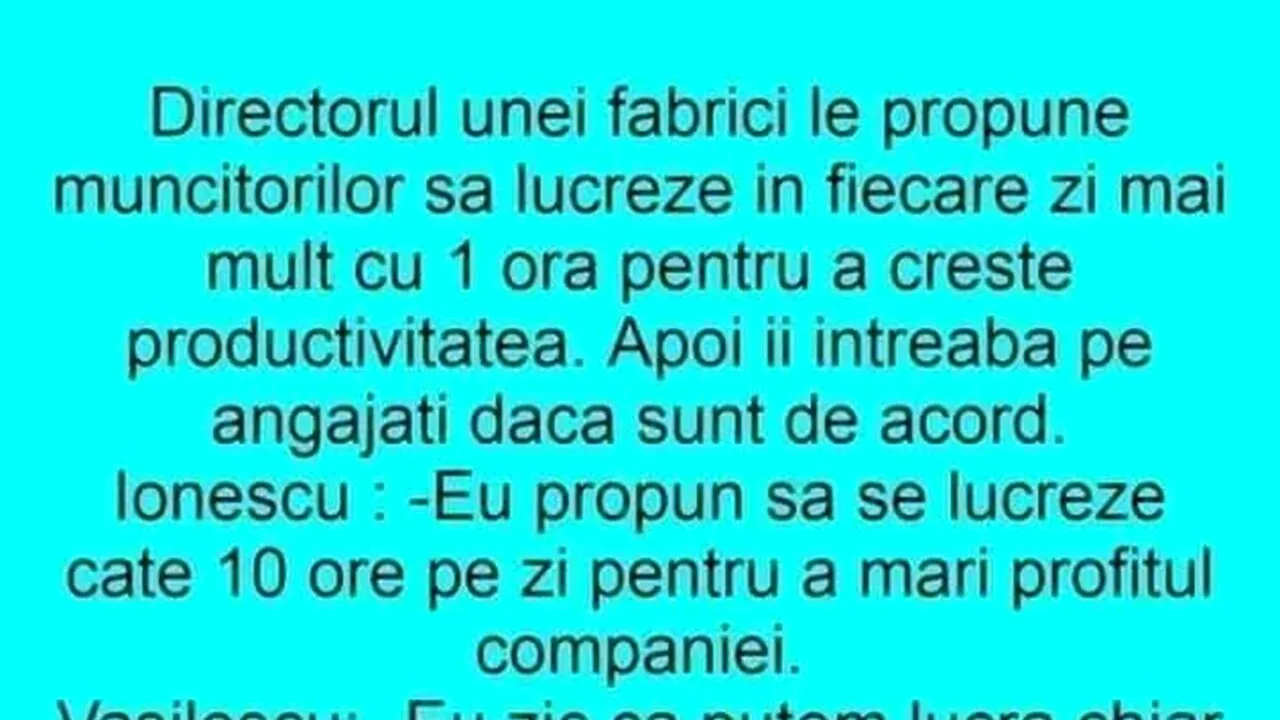 BANCUL ZILEI | Program de muncă de 10, 12 sau 16 ore pe zi