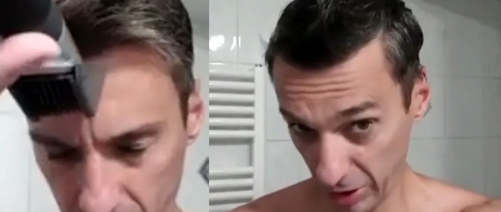 Mircea Badea a arătat cum se tunde singur în baie. S-a filmat, iar imaginile au devenit virale (VIDEO)