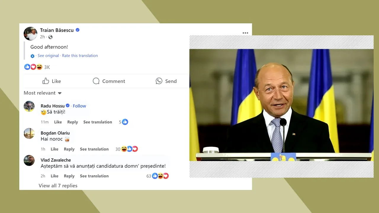 Traian BĂSESCU dorit iar PREȘEDINTE/ Un simplu 