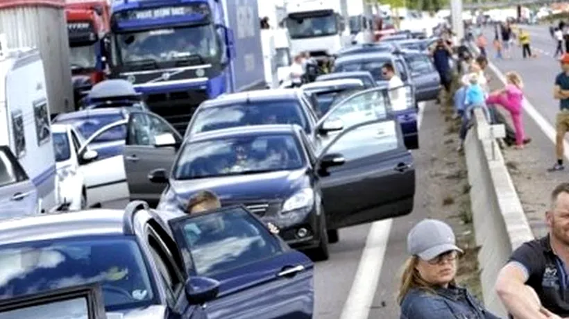 Un camion românesc a căzut victimă revoltei țărănești din Franța