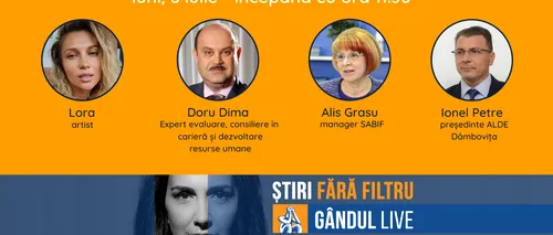 GÂNDUL LIVE. Alice Grasu, manager al Serviciului de Ambulanţă Bucureşti-Ilfov, se află printre invitații Emmei Zeicescu, pe 6 iulie, de la ora 11.30