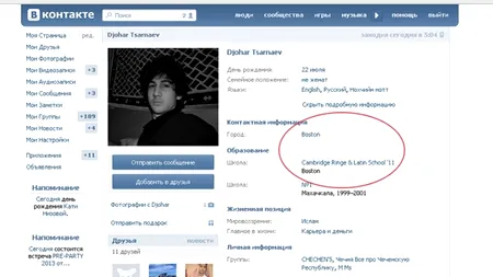 Mesajele lăsate pe rețele de socializare de cei doi tineri suspectați de atentatul din Boston: 