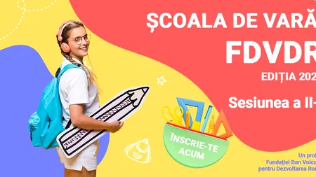 Încep înscrierile în cea de-a doua sesiune a Școlii de Vară FDVDR. Primele cursuri: Artă Teatrală și Robotică și Programare