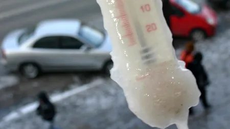 Ger la Întorsura Buzăului. A fost înregistrată cea mai scăzută temperatură a sezonului: minus 21,6 grade Celsius