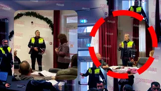 Scenă suprarealistă într-o primărie din Vaslui. Un polițist chemat să stingă un conflict, i-a „urecheat” pe primar și pe consilieri cu un discurs memorabil: „Am pretenții de la dumneavoastră”