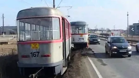 Un tramvai a deraiat la Arad