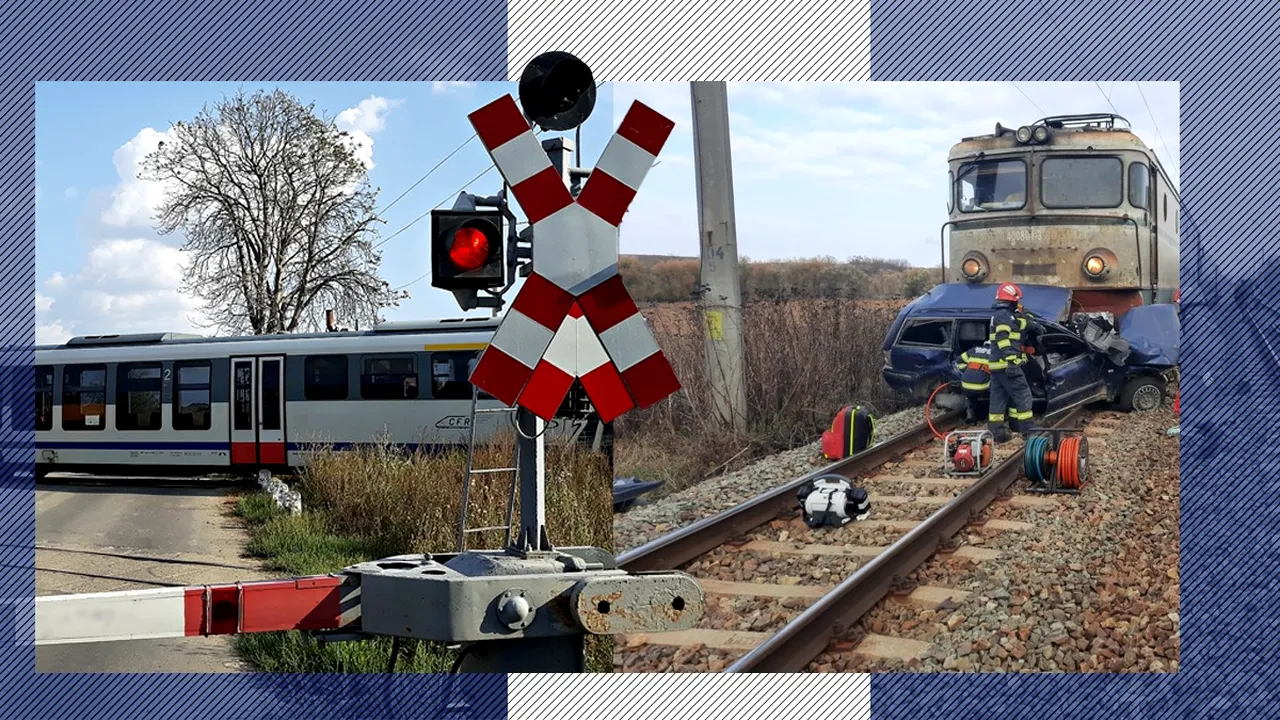 O mașină a Ambasadei Indiei, spulberată de tren în Brașov