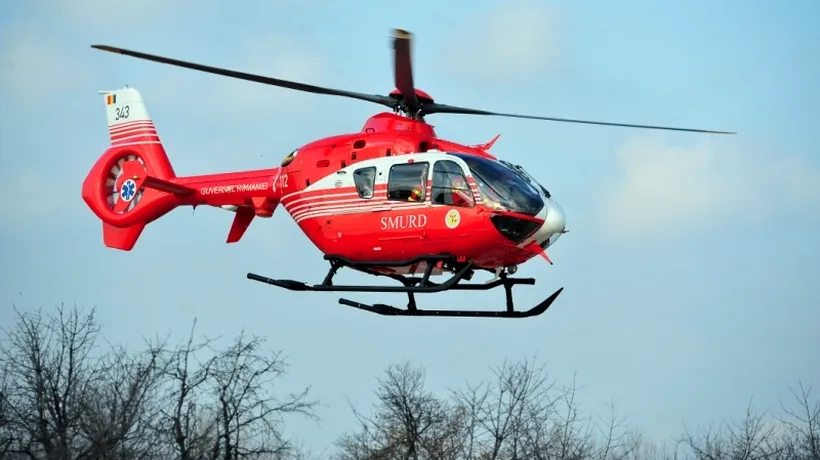 Copil din Vaslui,  preluat în stare critică de un elicopter SMURD după ce a fost lovit la joacă cu mingea
