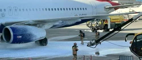 Un avion plin cu pasageri al British Airways a luat foc la Copenhaga