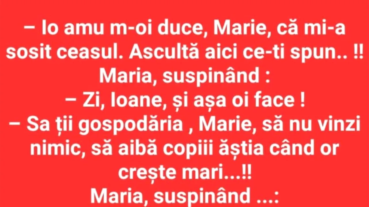 BANCUL ZILEI | Maria și Ion