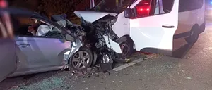 Accident GRAV în Ialomița între un microbuz și un autoturism. Două persoane au MURIT pe loc